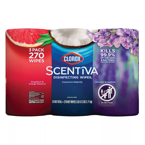 Clorox Scentiva Disinfecting Wipes - Multi Scent Variety, 270 ct.