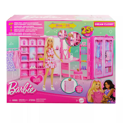 Barbie Dream Closet Fashion Toy Playset with Accessories