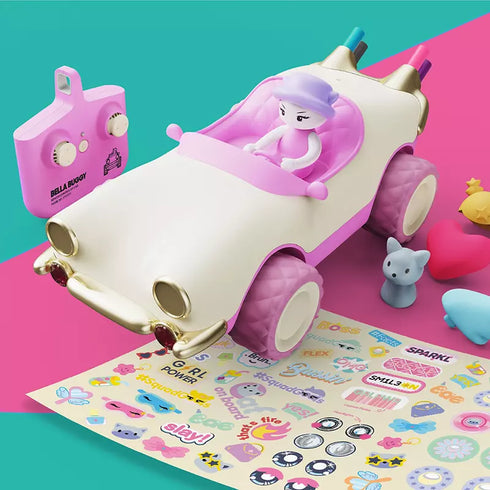 Sharper Image Bella Buggy Remote Control Doodle Racer – Kid-Friendly RC Car with Light-Up Doodling Action & Creative Play Features