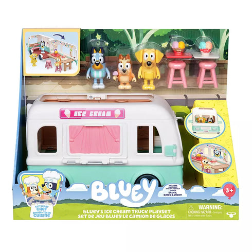 Bluey’s Ice Cream Truck Playset moves smoothly for realistic, imaginative play.