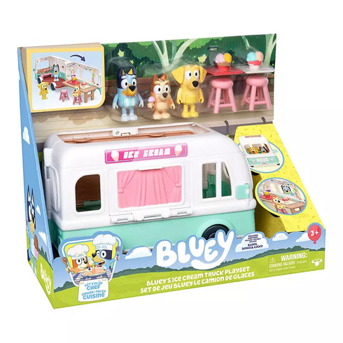 Bluey’s Ice Cream Truck Playset moves smoothly for realistic, imaginative play.