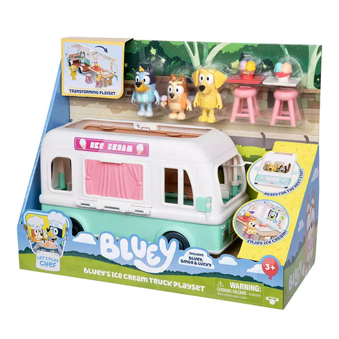 Bluey’s Ice Cream Truck Playset moves smoothly for realistic, imaginative play.