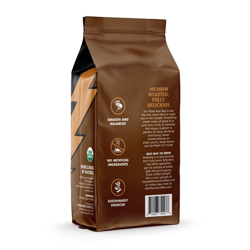 Death Wish Coffee, Organic, Medium Roast, Whole Bean, 30 oz.