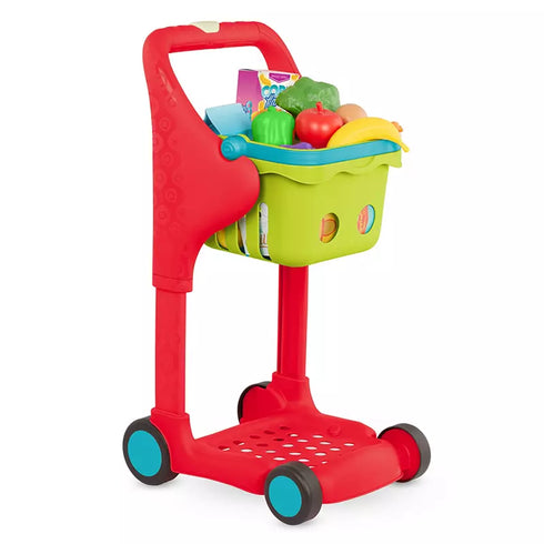 B. Toys Shop & Glow Toy Cart – Light-Up Shopping Cart with Play Food for Kids
