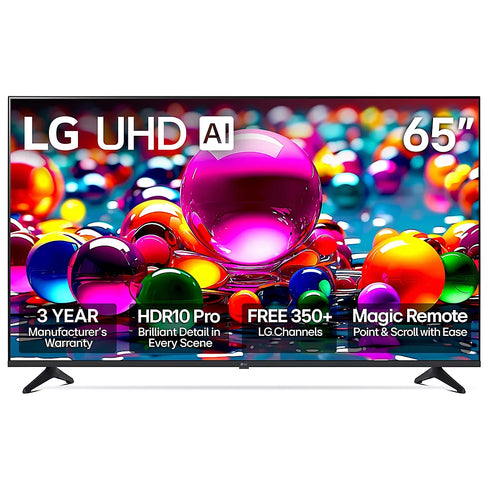 LG 65" UA7700 UHD AI 4K Smart TV with ThinQ AI, HDR, WebOS Smart Streaming & 4-Year Protection Plan