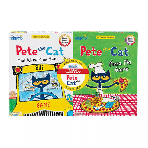 Briarpatch Pete the Cat Board Game Set – 2-Pack Learning & Adventure Games for Kids