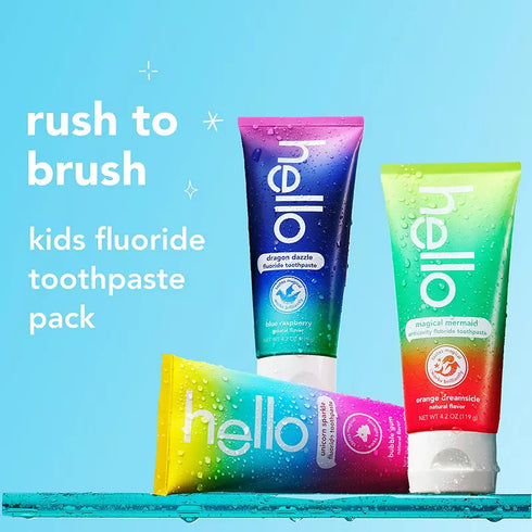 Hello Kids Toothpaste Fluoride Variety Pack, 3 pk./4.2 oz