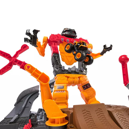 Monster Jam Smash & Bash Smashbot Playset – Action-Packed Monster Truck Arena with Launch