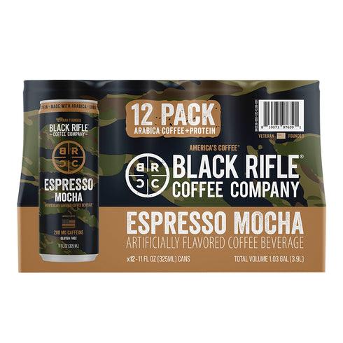 Black Rifle Coffee Company Ready-to-Drink, Iced Espresso Mocha, Cans, 12 pk./11 oz.