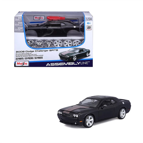 Maisto 1:24 2008 Dodge Challenger Assembly Line Model Kit – Buildable Die-Cast Muscle Car