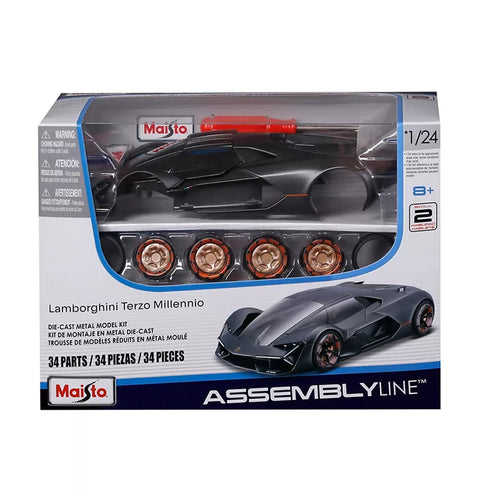 Maisto 1:24 Lamborghini Terzo Millennio Assembly Line Model Kit – Buildable Die-Cast Supercar