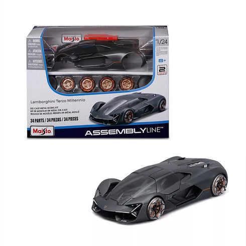 Maisto 1:24 Lamborghini Terzo Millennio Assembly Line Model Kit – Buildable Die-Cast Supercar