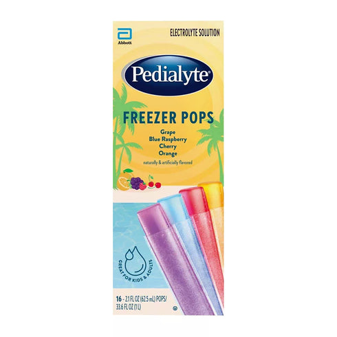 Pedialyte Electrolyte Solution Freezer Pop Variety Pack, 64 ct