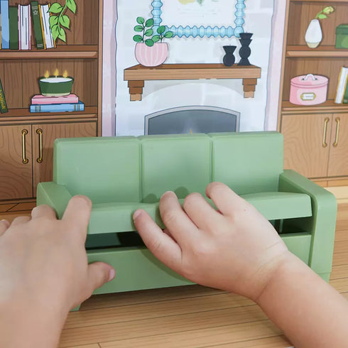 KidKraft Garden Party Dollhouse with Toy Car & 37-Piece Accessory Set – Multi-Level Wooden Dollhouse for Kids