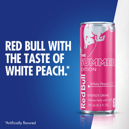 Red Bull Summer Edition Energy Drink White Peach Multi-Pack, 24 pk./8.4 fl. oz.