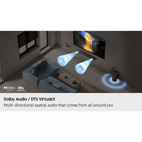 Samsung HW-B620F 3.1 Channel Soundbar with Wireless Subwoofer, Dolby Audio & Surround Sound Expansion