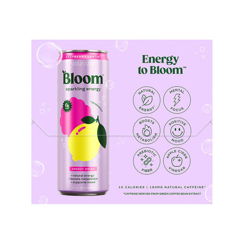 Bloom Sparkling Energy Variety Pack, 18 pk./12 oz.
