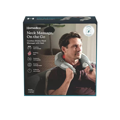Homedics Shiatsu Rechargeable Neck Massager with Heat