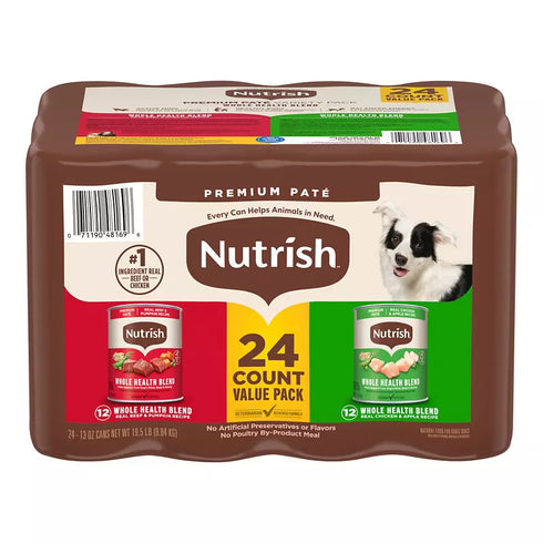 Rachael Ray Nutrish Wet Dog Food – Natural Grain-Free Recipes with Real Meat & Veggies, 24 Count