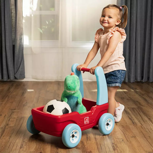 Step2 Walk Around Wagon – Kids Push/Pull Ride-On Wagon with Storage & Easy-Glide Wheels