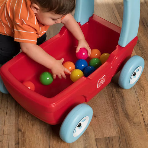 Step2 Walk Around Wagon – Kids Push/Pull Ride-On Wagon with Storage & Easy-Glide Wheels