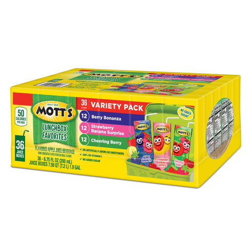 Mott's Lunchbox Favorites Juice Drink Variety Pack, Boxes, 36 pk./6.75 fl. oz.