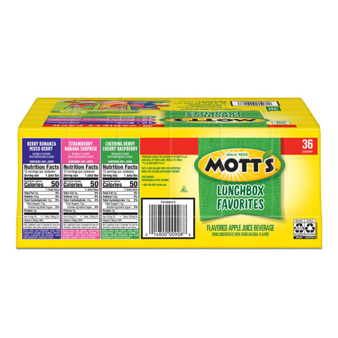 Mott's Lunchbox Favorites Juice Drink Variety Pack, Boxes, 36 pk./6.75 fl. oz.