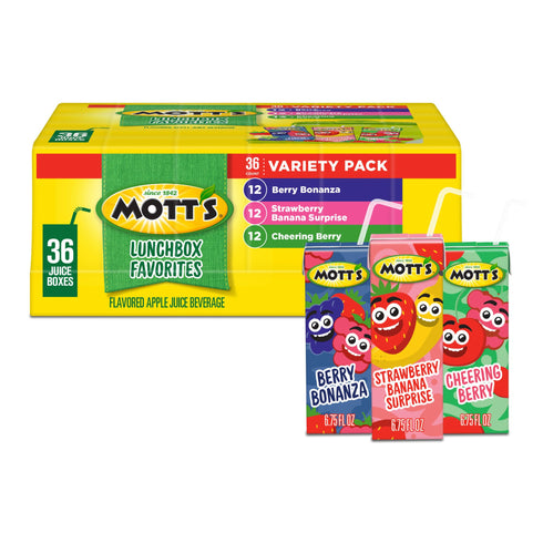 Mott's Lunchbox Favorites Juice Drink Variety Pack, Boxes, 36 pk./6.75 fl. oz.