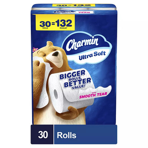 Charmin Ultra Soft 2-Ply Toilet Paper, 30 Rolls, 230 Sheets per Roll