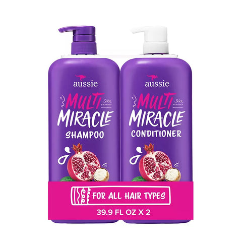 Aussie Multi Miracle Shampoo and Conditioner Set for Unbeatable Softness