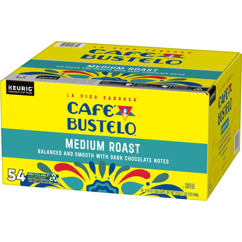 Cafe Bustelo Medium Roast Coffee, K-Cup Pods, 54 ct.