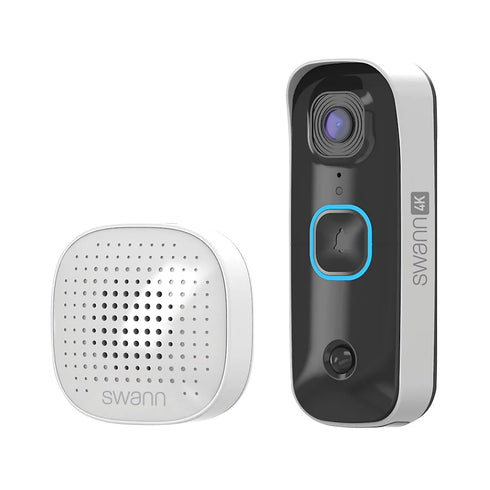 SwannBuddy 4K Wireless Video Doorbell with Swann Shield Voice Assistant & 32GB MicroSD – Smart Home Security Doorbell Camera
