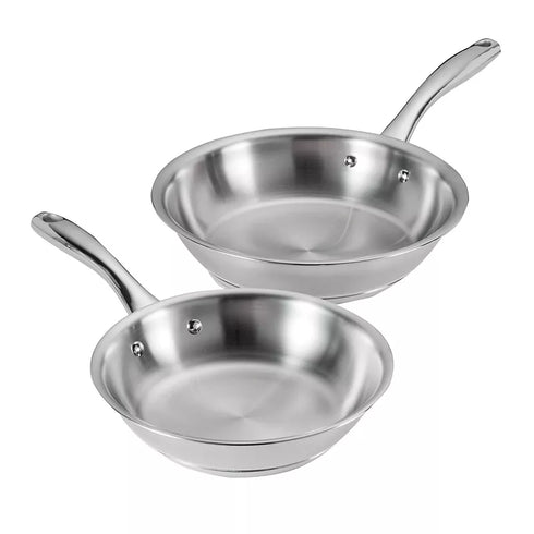 Tramontina Stainless Steel Frying Pan Set with Lids