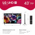 LG 43" UA7100 UHD AI 4K Smart TV with HDR, ThinQ AI, WebOS & 4-Year Protection Plan