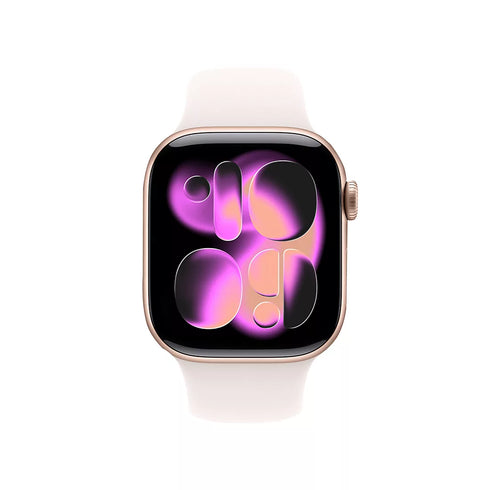 Apple Watch Series 11 (GPS) 42mm – Rose Gold Aluminum Case with Light Blush Sport Band (S/M)