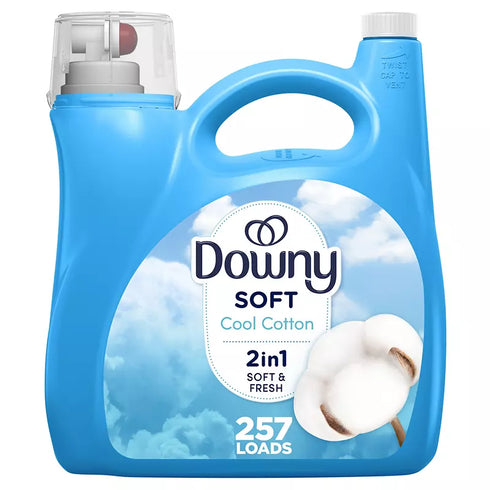 Downy Soft 2-in-1 Soft and Fresh Liquid Fabric Softener - Cool Cotton, 257 loads/150 oz.