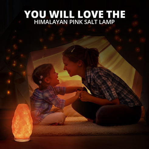 Himalayan Glow Natural Salt Lamp – 5-7 lbs, Hand-Carved Pink Himalayan Crystal
