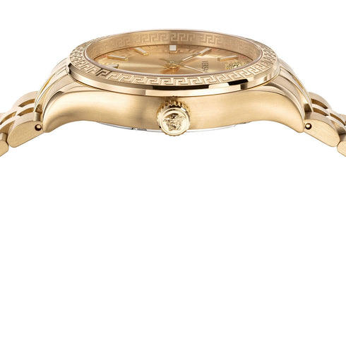 Versace Hellenyium Swiss Quartz Gold Tone Bracelet Womens Watch 36mm