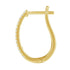 0.46 Carat Baguette and Round Cut Diamond Hoop Earrings in 14K Gold