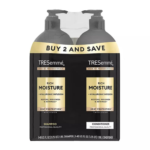 TRESemmé Moisture Rich Shampoo and Conditioner Set, 2 Pack 40 oz Each