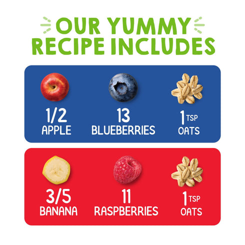HappyBABY Organics Clearly Crafted Fruit & Oat Pouches, Variety Pack, 12 ct., 4 oz.