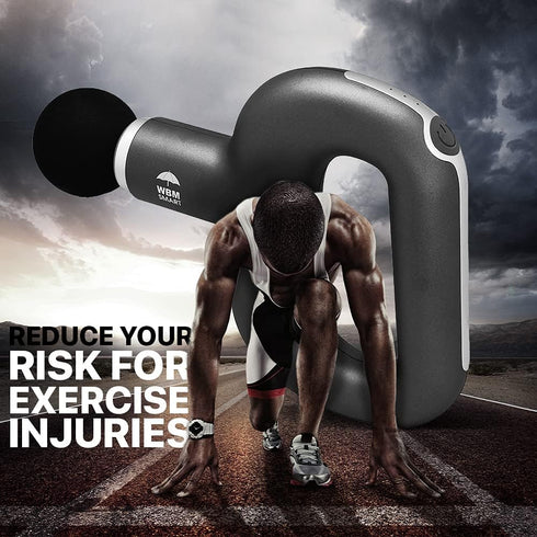 WBM SMART Massage Gun with 6 Massage Heads 3 Speed Levels