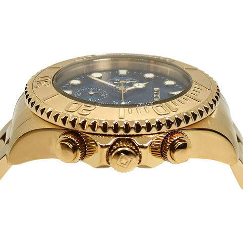 Invicta Mens Pro Diver Quartz Watch with Gold-Tone Case and Blue Dial 47mm
