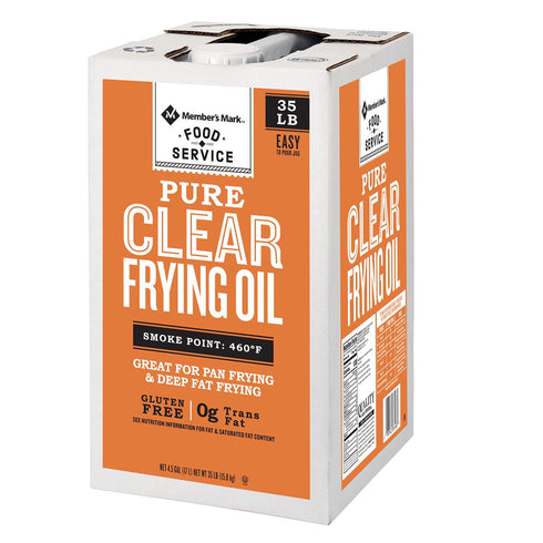 Member’s Mark 100% Pure Clear Frying Oil, 35 lbs. | High Smoke Point Cooking Oil for Frying & Foodservice