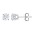 0.96 Carat Round Diamond Stud Earrings in 14K Gold