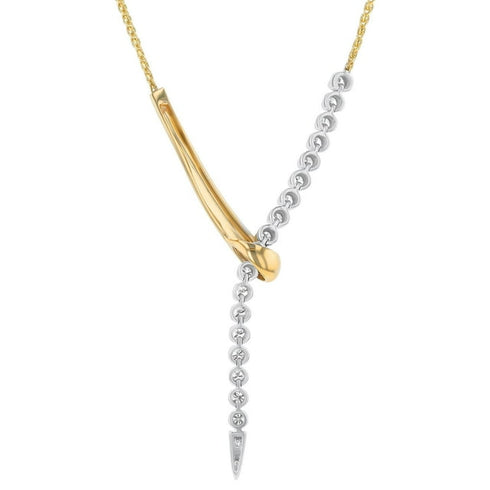 1.00 CT Diamond Pendant Necklace in 14K Two-Tone Gold