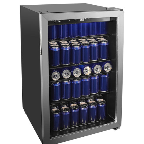 Frigidaire Gallery 4.4 Cu. Ft. 128-Can Beverage Center – Glass Door Drink Cooler for Home, Bar & Office