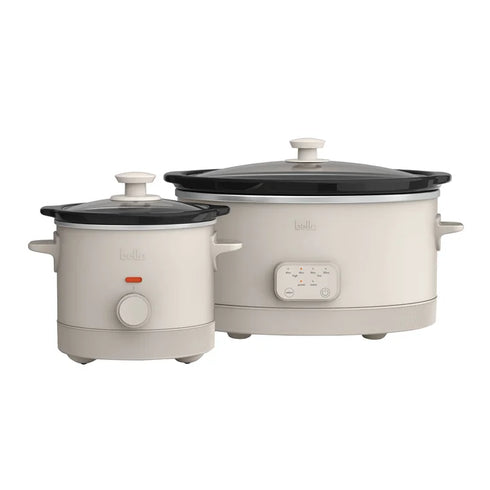 Bella 6-Quart Programmable Slow Cooker with 2-Quart Bonus Slow Cooker – Multi-Function Cooking Set