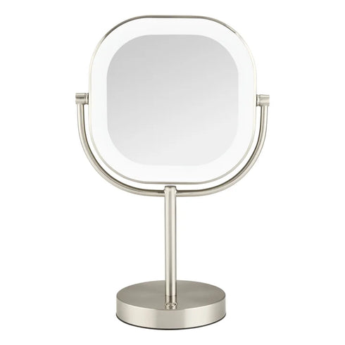 Conair LED Double-Sided Magnification Mirror, 1x/10x – Rechargeable Vanity & Makeup Mirror