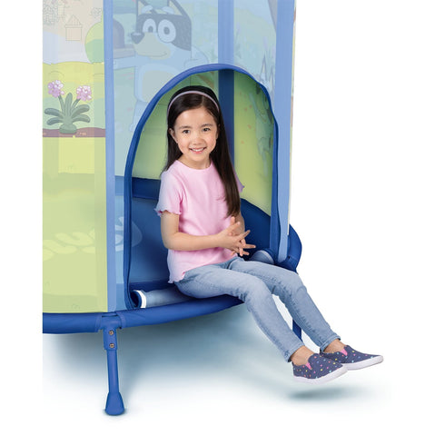 Bluey 4' Kids Trampoline with Soft Play Balls